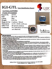 8.33/CT Natural Blue Sapphire with Govt Lab Certificate-BLUSA9T